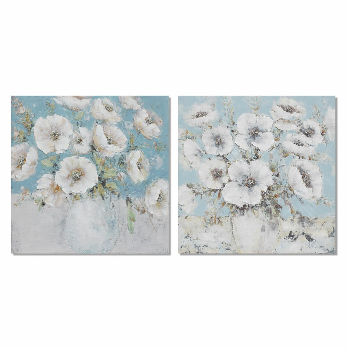 Tavla DKD Home Decor 100 x 2,8 x 100 cm Vas Shabby Chic (2 antal) - 4