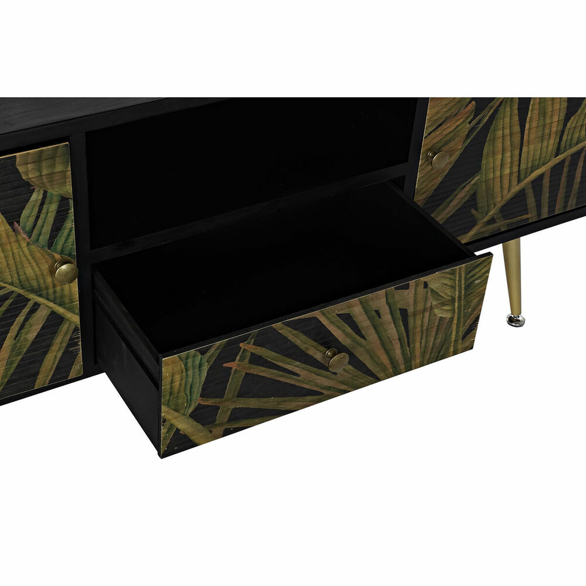 Skänk DKD Home Decor Svart Grön Metall Gran Trä MDF 140 x 40 x 58 cm - 5