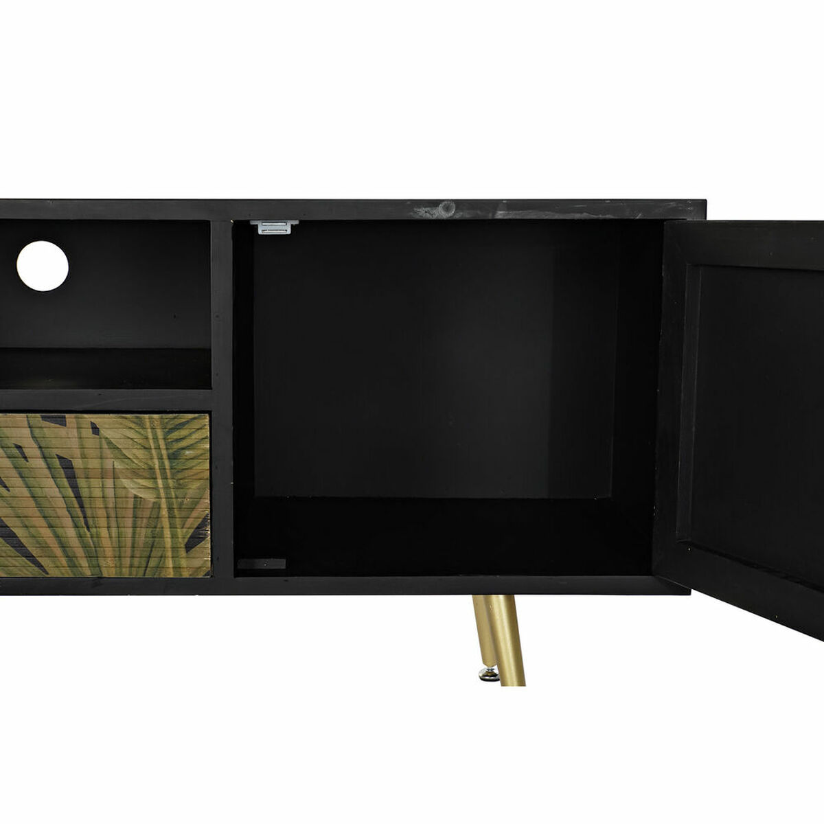 Skänk DKD Home Decor Svart Grön Metall Gran Trä MDF 140 x 40 x 58 cm - 4