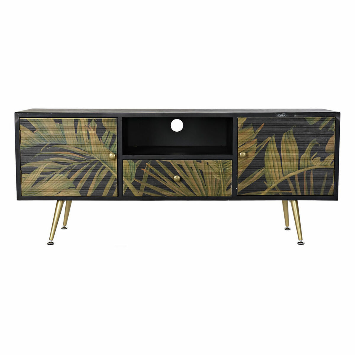Skänk DKD Home Decor Svart Grön Metall Gran Trä MDF 140 x 40 x 58 cm - 3