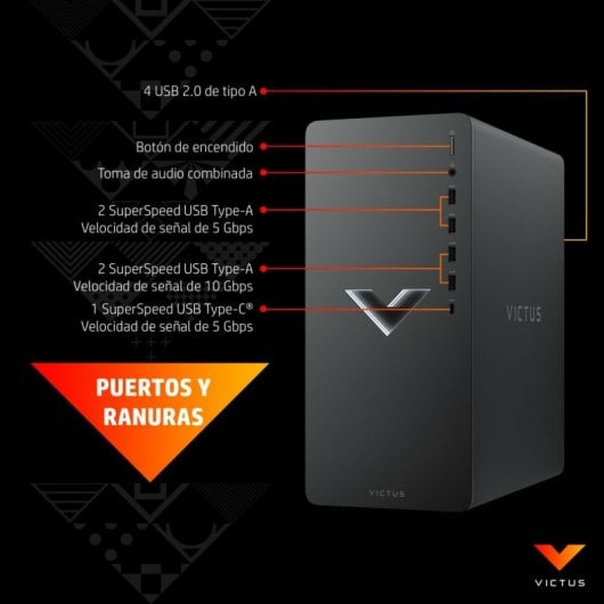 Bordsdator HP 32 GB RAM 1 TB 1 TB SSD Nvidia Geforce RTX 4060 AMD Ryzen 7 5700G - 5