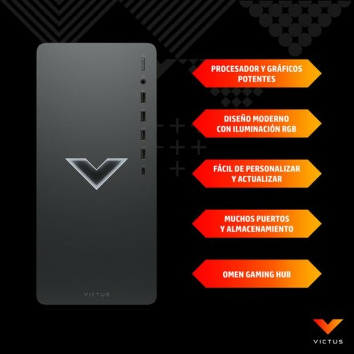 Bordsdator HP 32 GB RAM 1 TB 1 TB SSD Nvidia Geforce RTX 4060 AMD Ryzen 7 5700G - 4