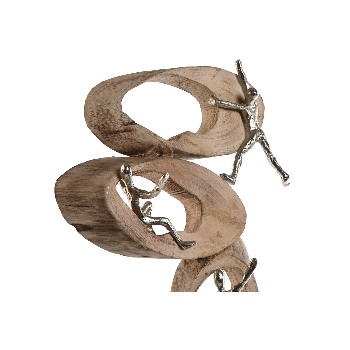 Prydnadsfigur Home ESPRIT Brun Silvrig Naturell 23 x 9 x 74 cm - 2