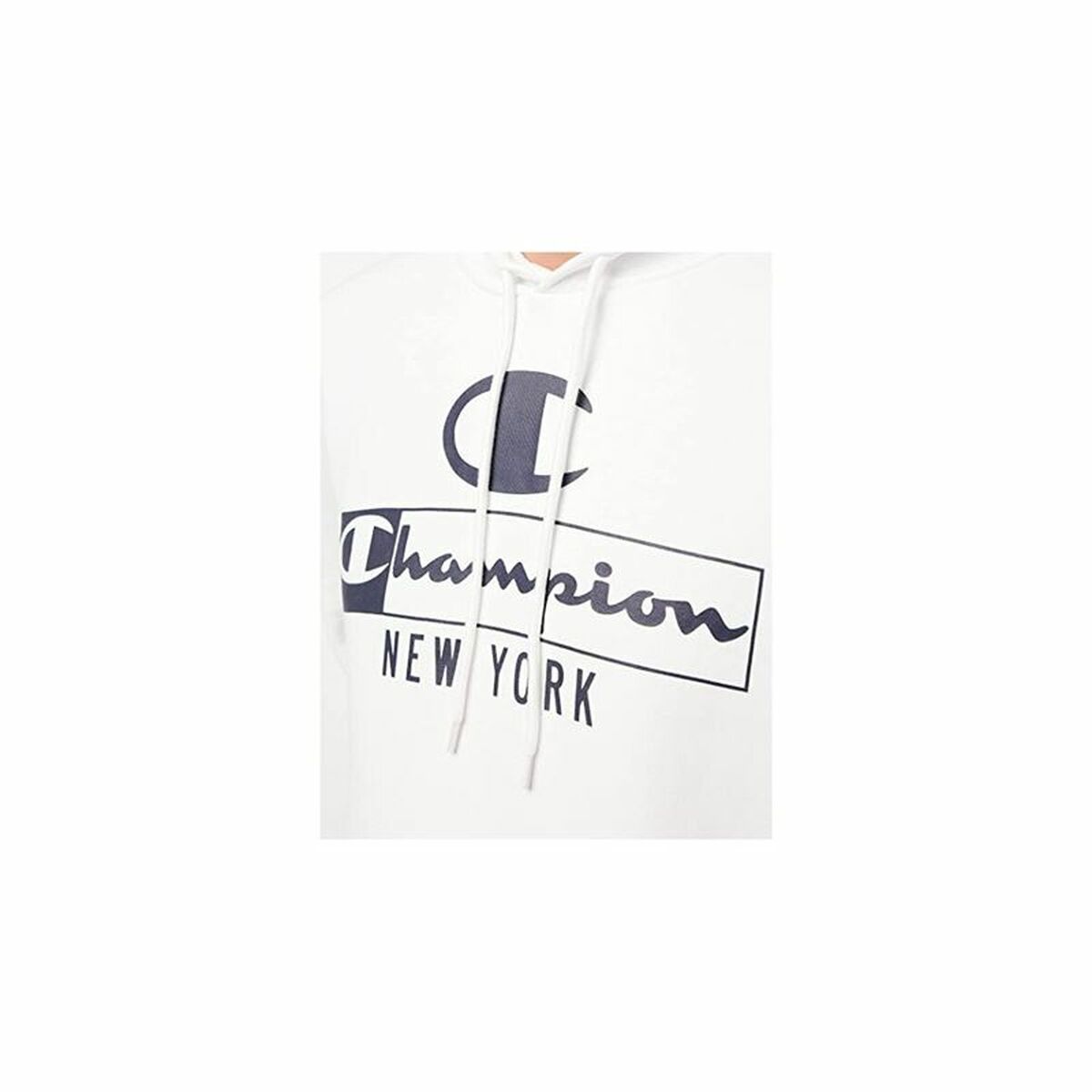 Tröja med huva Herr Champion New York Vit - 2