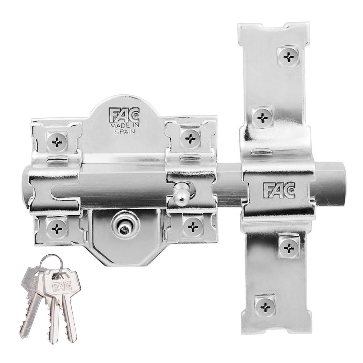 Säkerhetslås Fac 301-r/80 b ickel Stål 80 mm 70 mm - 2