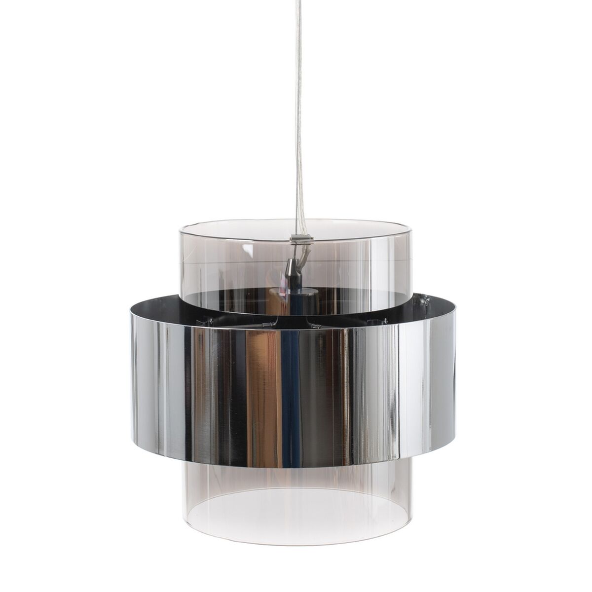 Taklampa 28 x 28 x 120 cm Glas Metall Silver Ø 28 cm