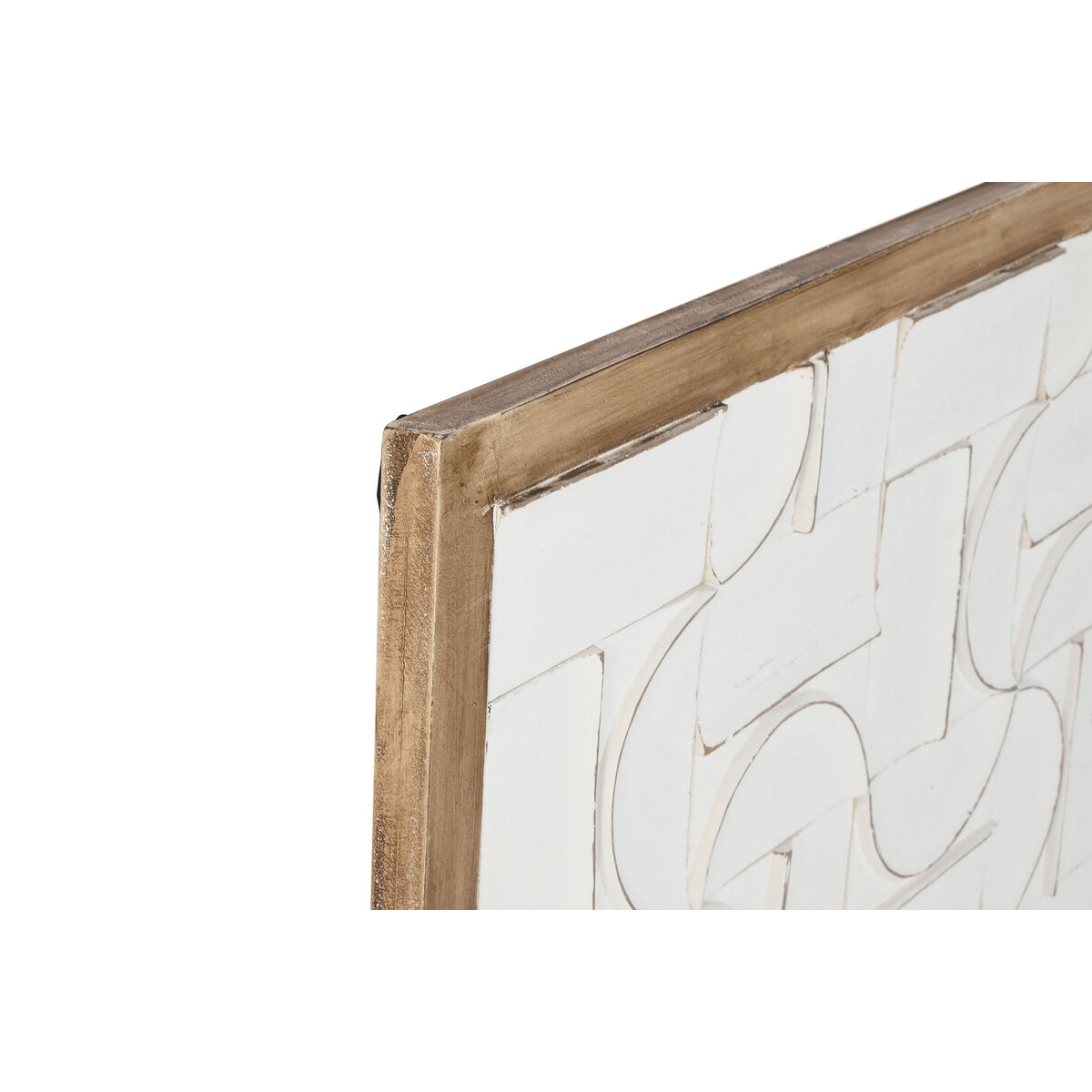 Prydnadsfigur Home ESPRIT Vit Naturell Modern 90 x 3 x 90 cm