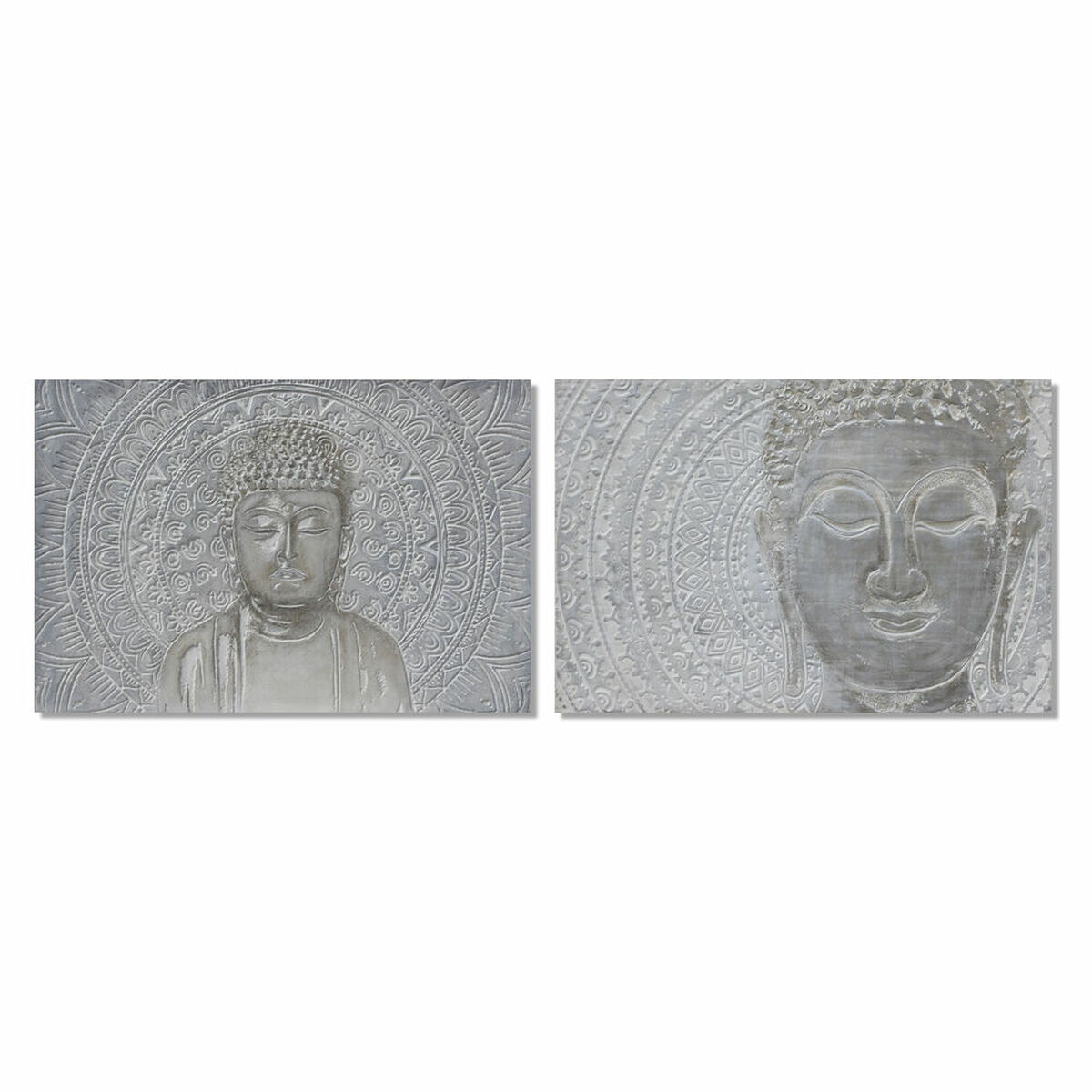 Tavla DKD Home Decor 120 x 2,8 x 80 cm Buddha Orientalisk (2 antal) - 3