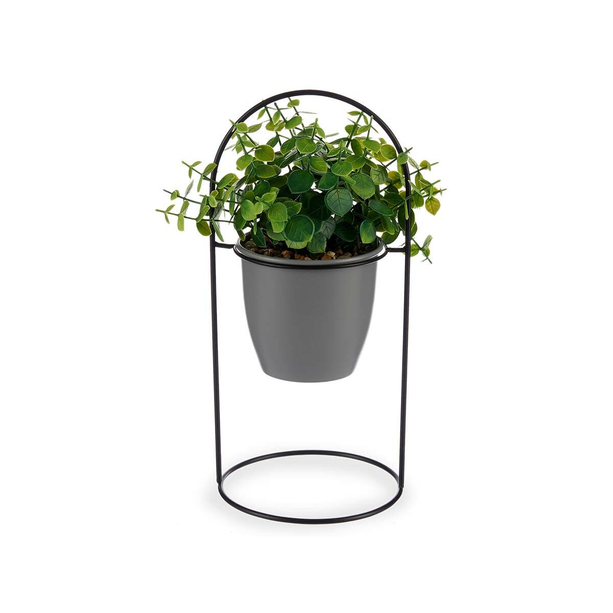 Dekorativ växt Ibergarden Metall Plast Blad Rund 21 x 30 x 21 cm (8 antal) - 5