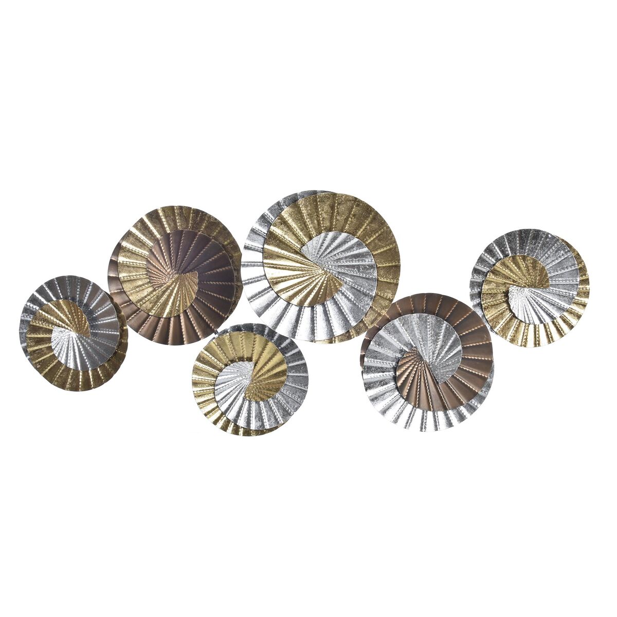 Väggdekoration DKD Home Decor Metall Multicolour Orientalisk Spiraler (104 x 4,5 x 43 cm) - 4