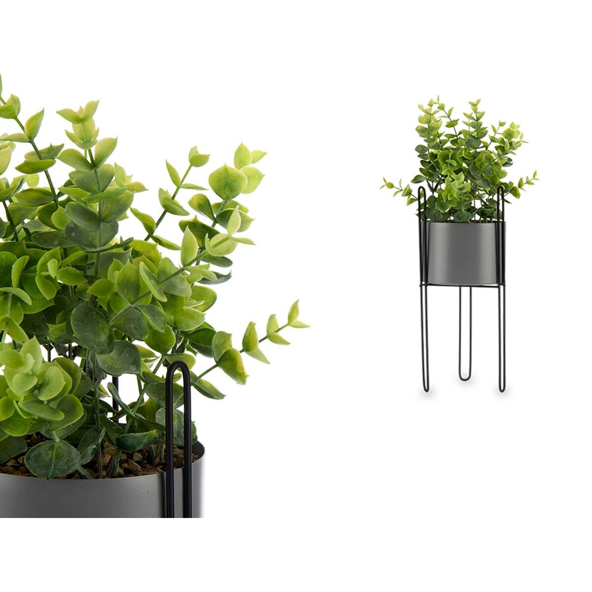 Dekorativ växt Ibergarden Metall Plast Eukalyptus 14 x 40 x 14 cm (8 antal) - 2