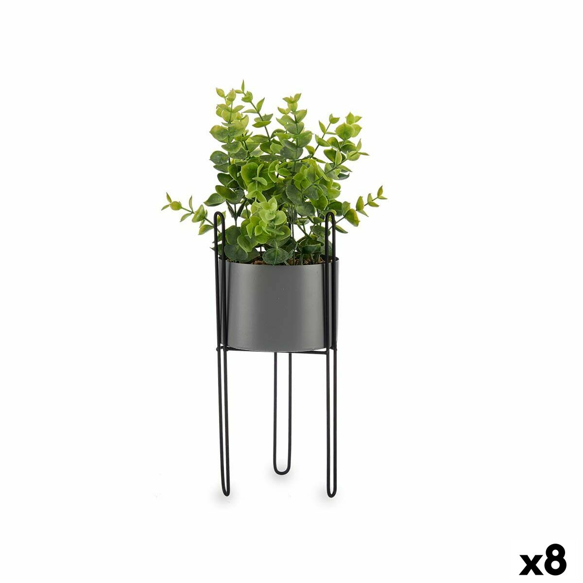 Dekorativ växt Ibergarden Metall Plast Eukalyptus 14 x 40 x 14 cm (8 antal)