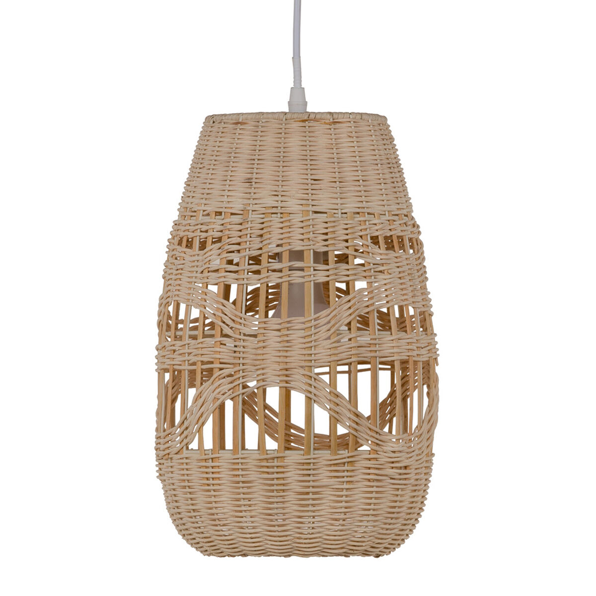Taklampa 21,5 x 21,5 x 34,5 cm Metall Kräm Ø 21,5 cm