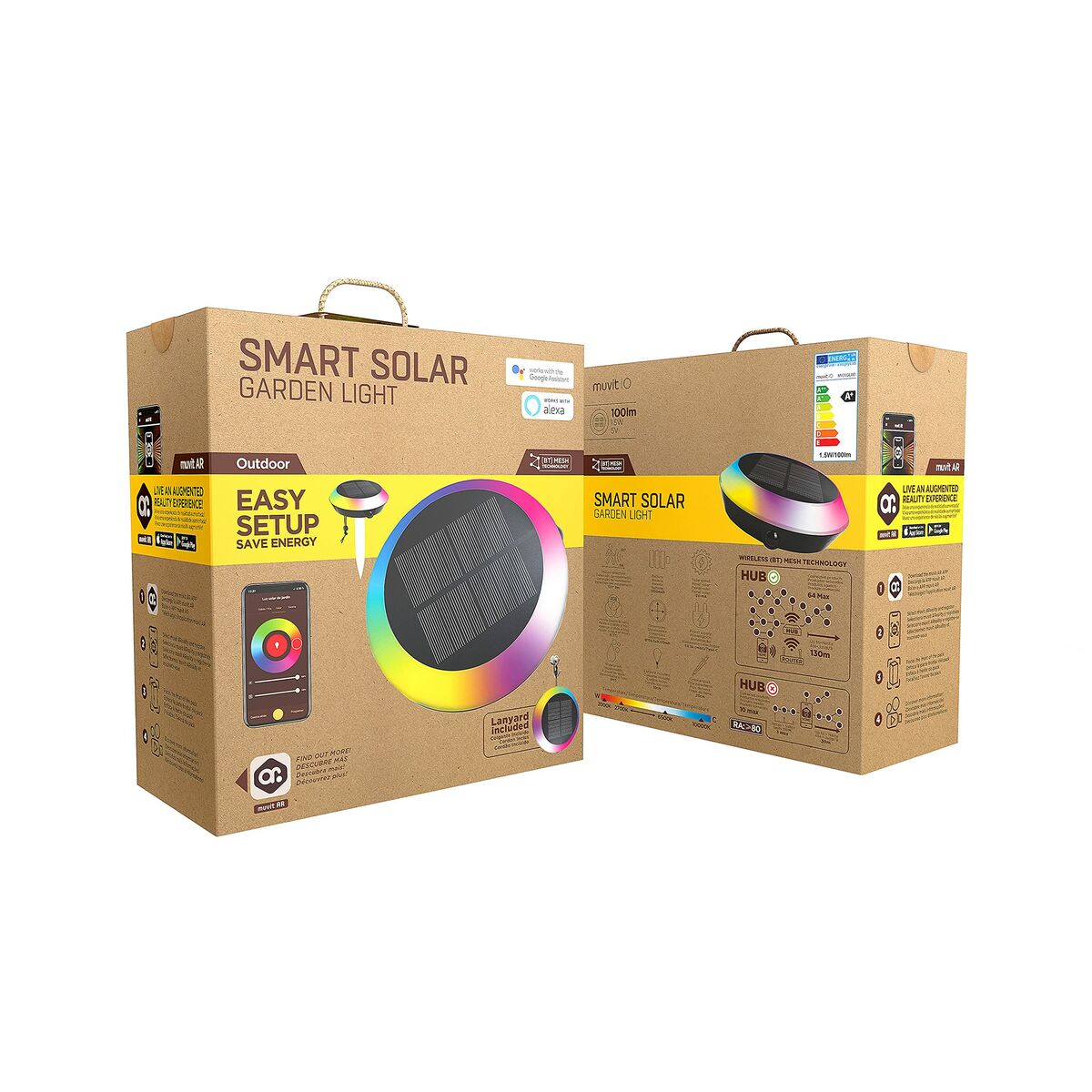 Solcellslampa Muvit MIOSGL001 IP65 1,5 W RGB G - 5