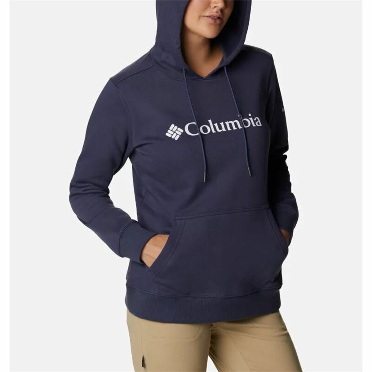 Tröja med huva Herr Columbia Mörkblå - 7