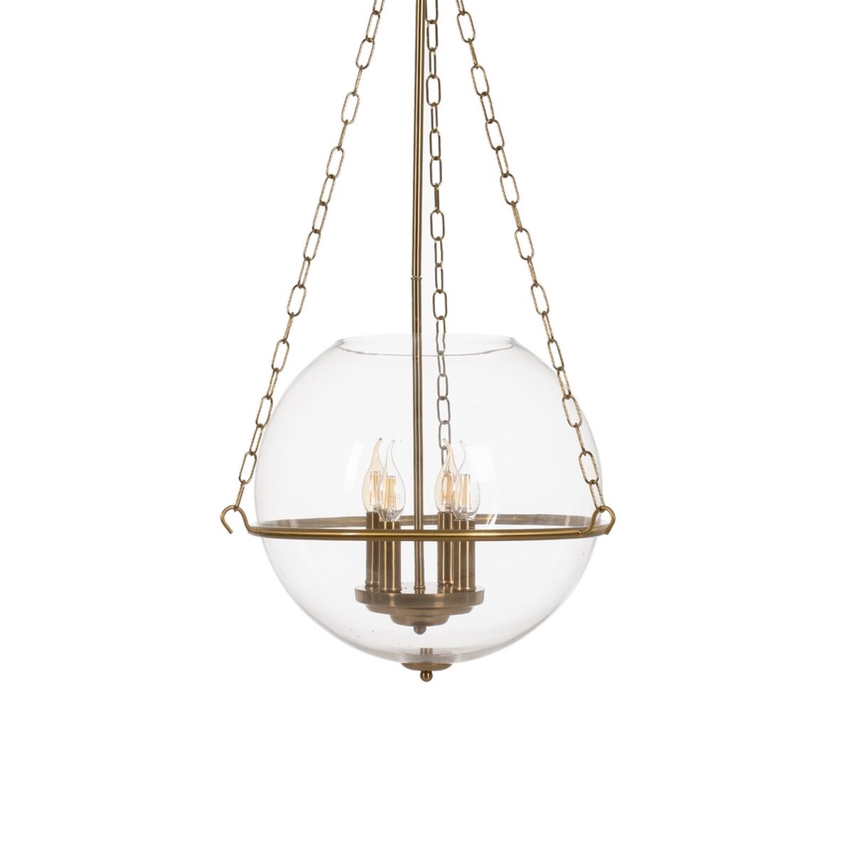 Taklampa Gyllene Glas Järn 220-240 V 40 x 40 x 80 cm