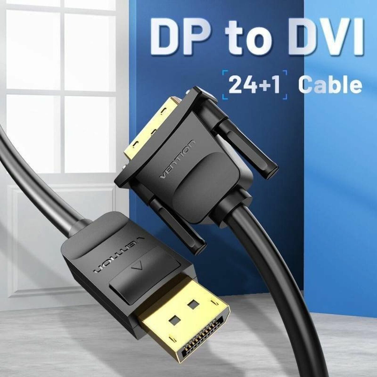 Adapter DisplayPort till DVI Vention HAFBH Svart 1 m - 2