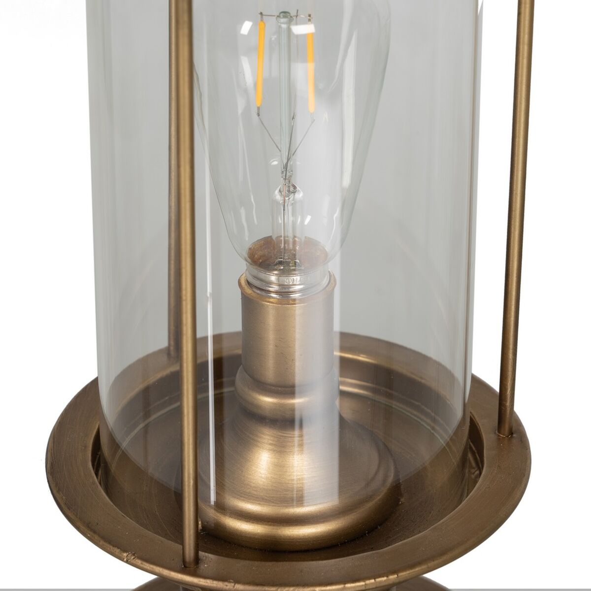 Bordslampa Gyllene Glas Järn 40 W 27 x 27 x 48 cm - 5