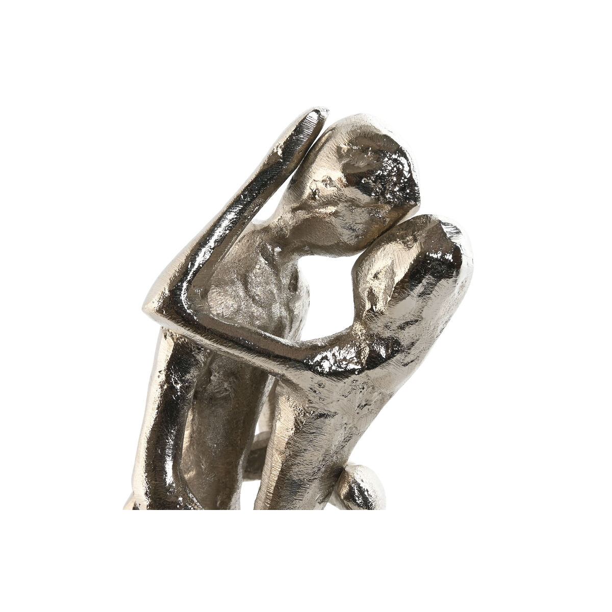 Prydnadsfigur Home ESPRIT Svart Silvrig Par 14 x 10 x 29 cm - 2
