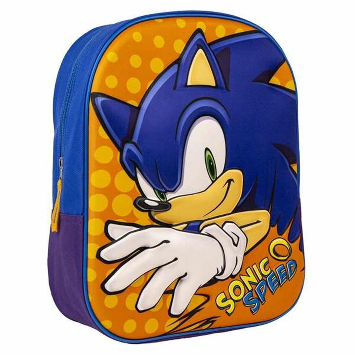 Skolryggsäck 3D Sonic Blå 25 x 31 x 9 cm Orange