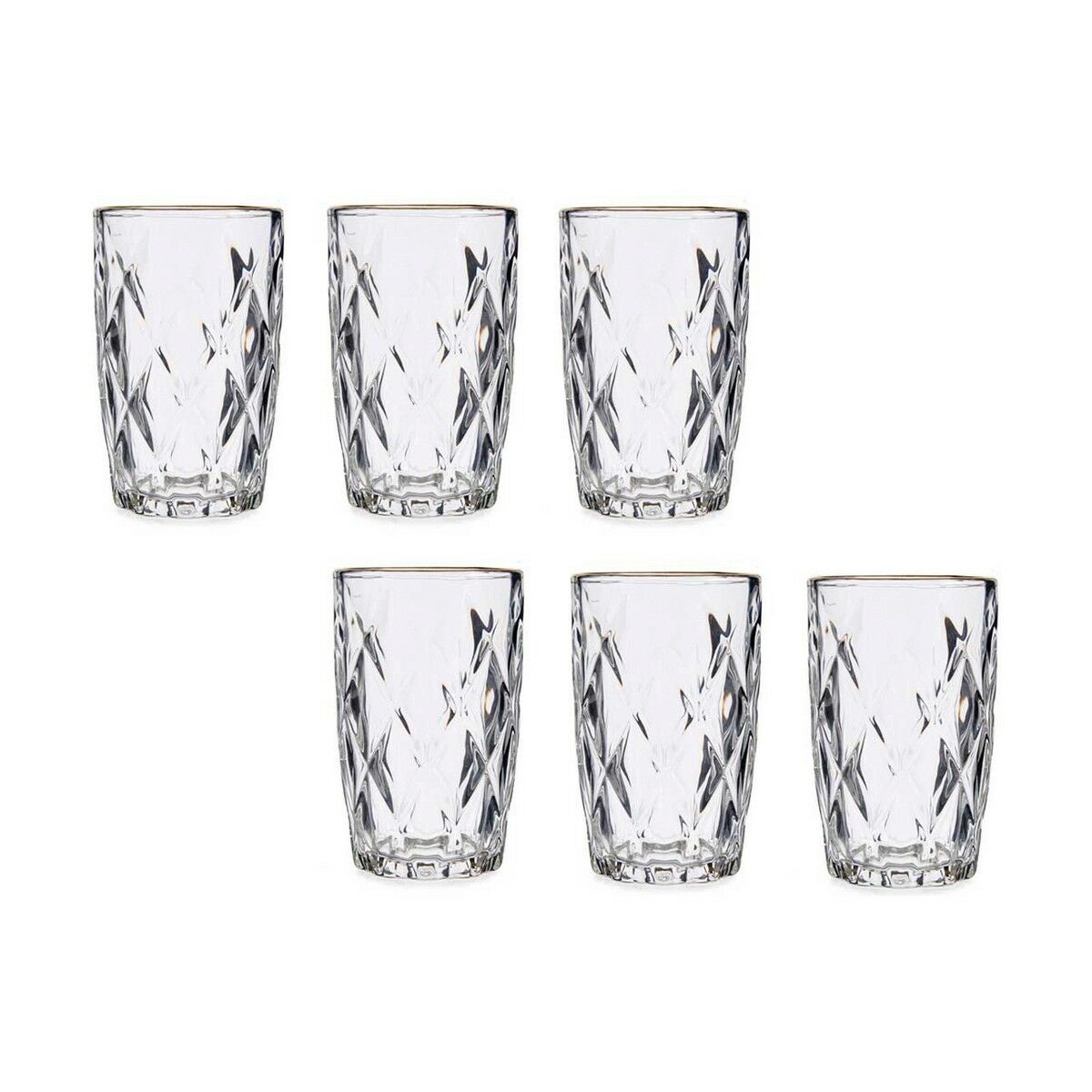 Glas Gyllene Transparent Glas 6 antal (340 ml) - 4