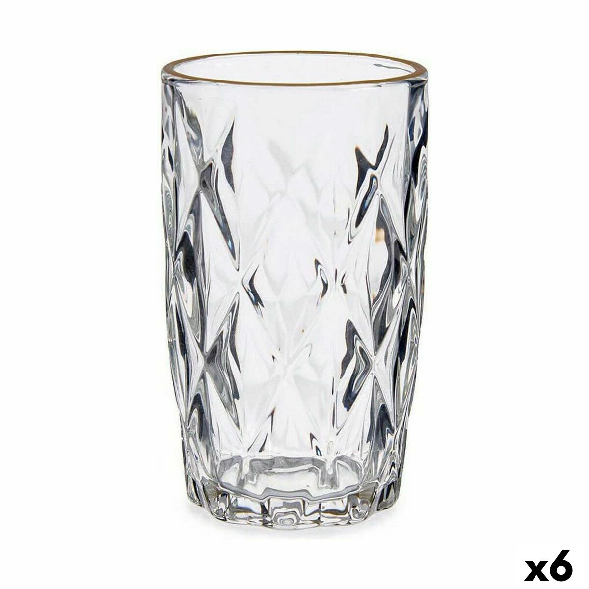 Glas Gyllene Transparent Glas 6 antal (340 ml)