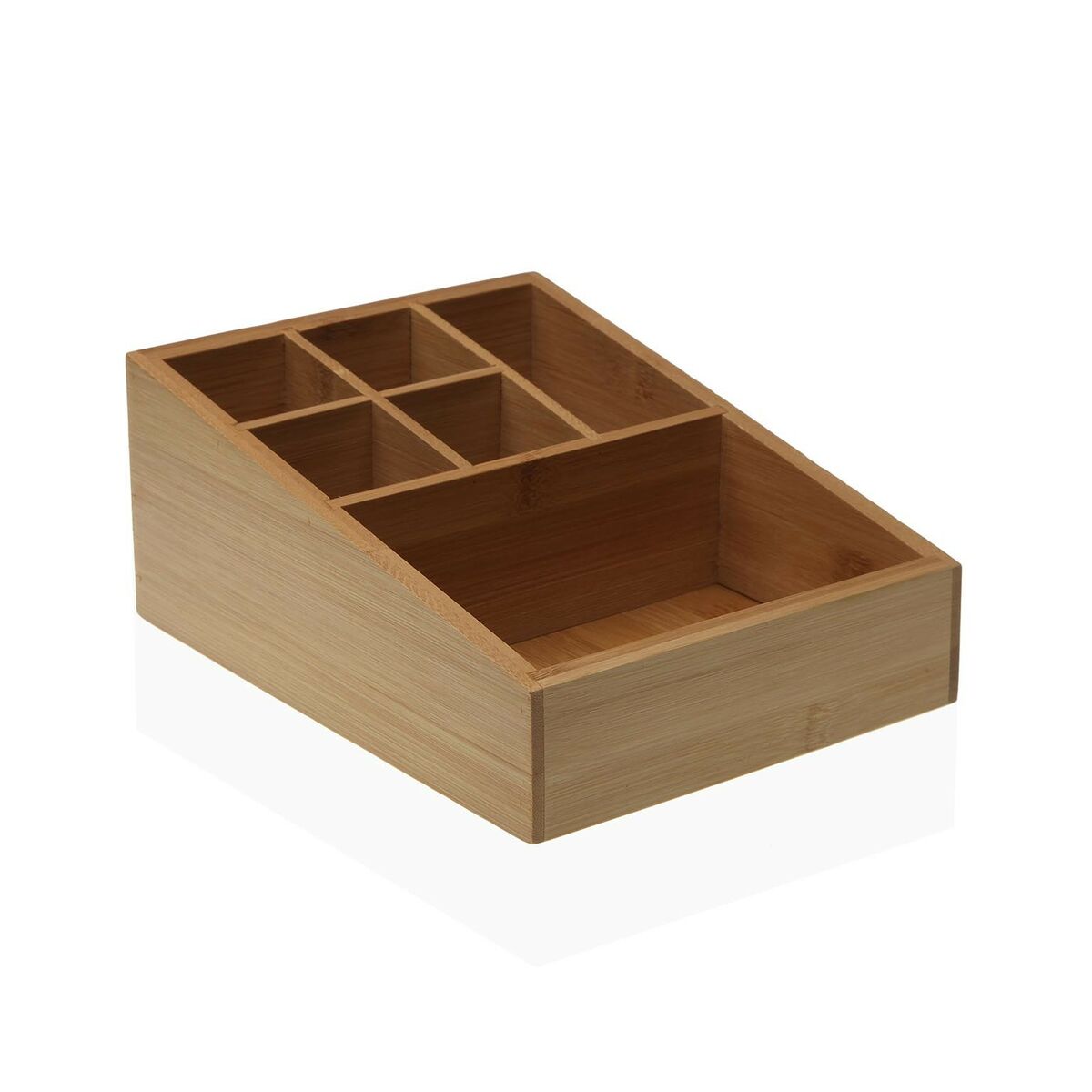 Sminkorganisatören Versa 16 x 8,8 x 21 cm Stål Bambu