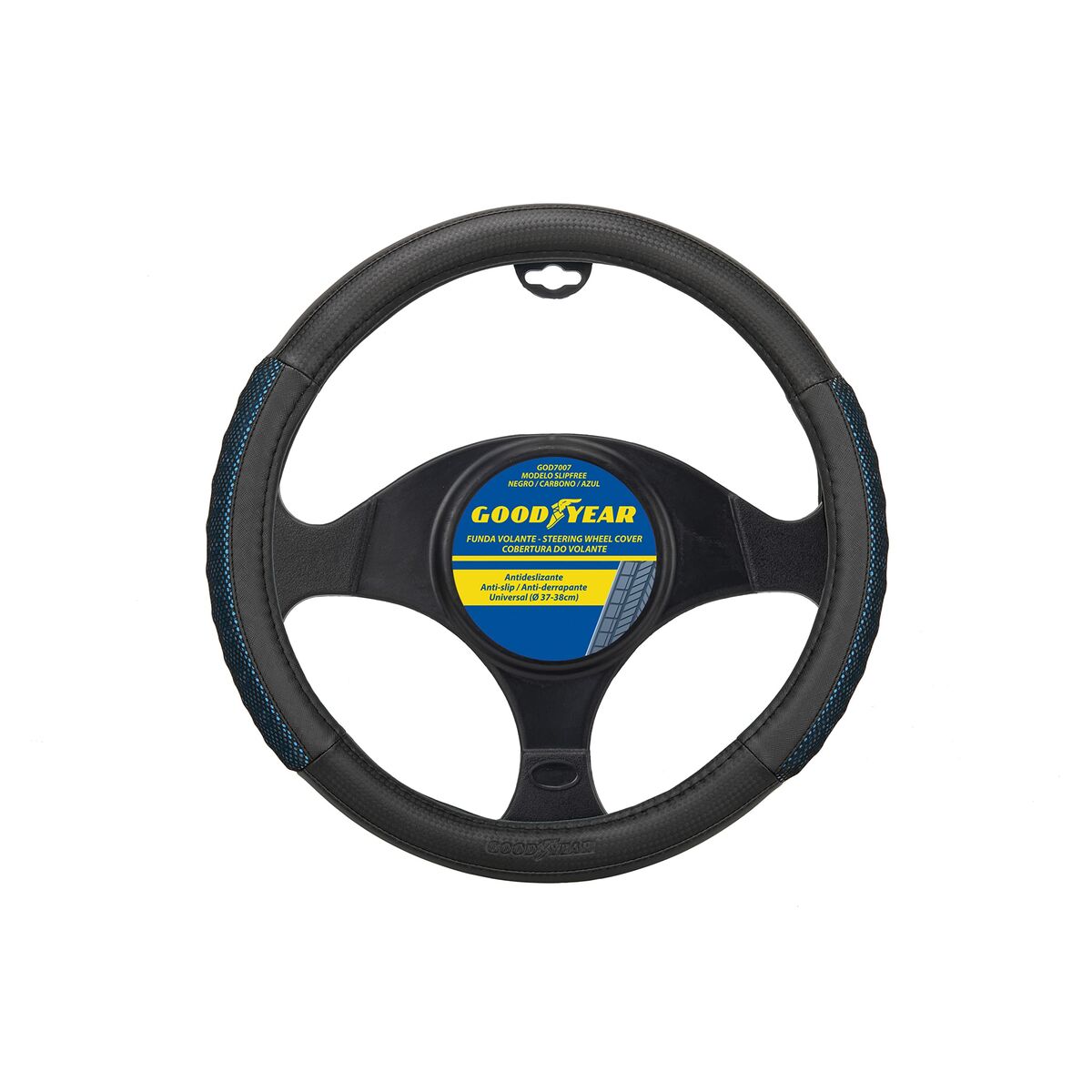 Rattöverdrag GOD7007 Ø 37-38 cm Svart/Blå