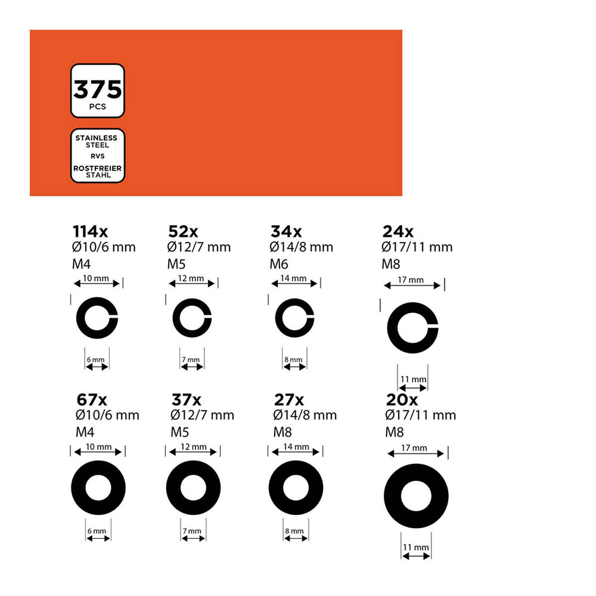Brickor Black & Decker Platt Säkerhet 375 Delar - 2