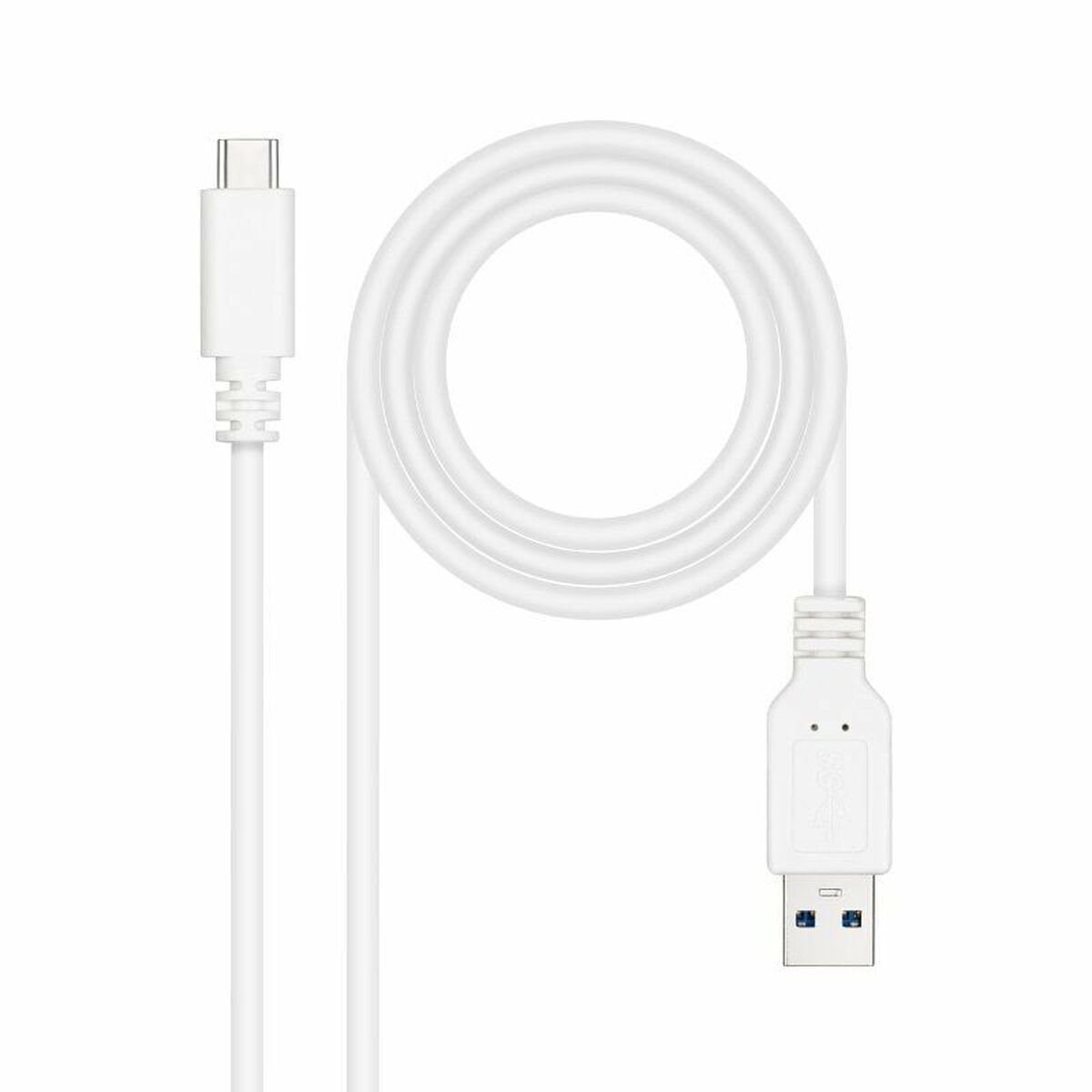 USB-C-kabel till USB NANOCABLE 10.01.4002-W 2 m Vit - 2
