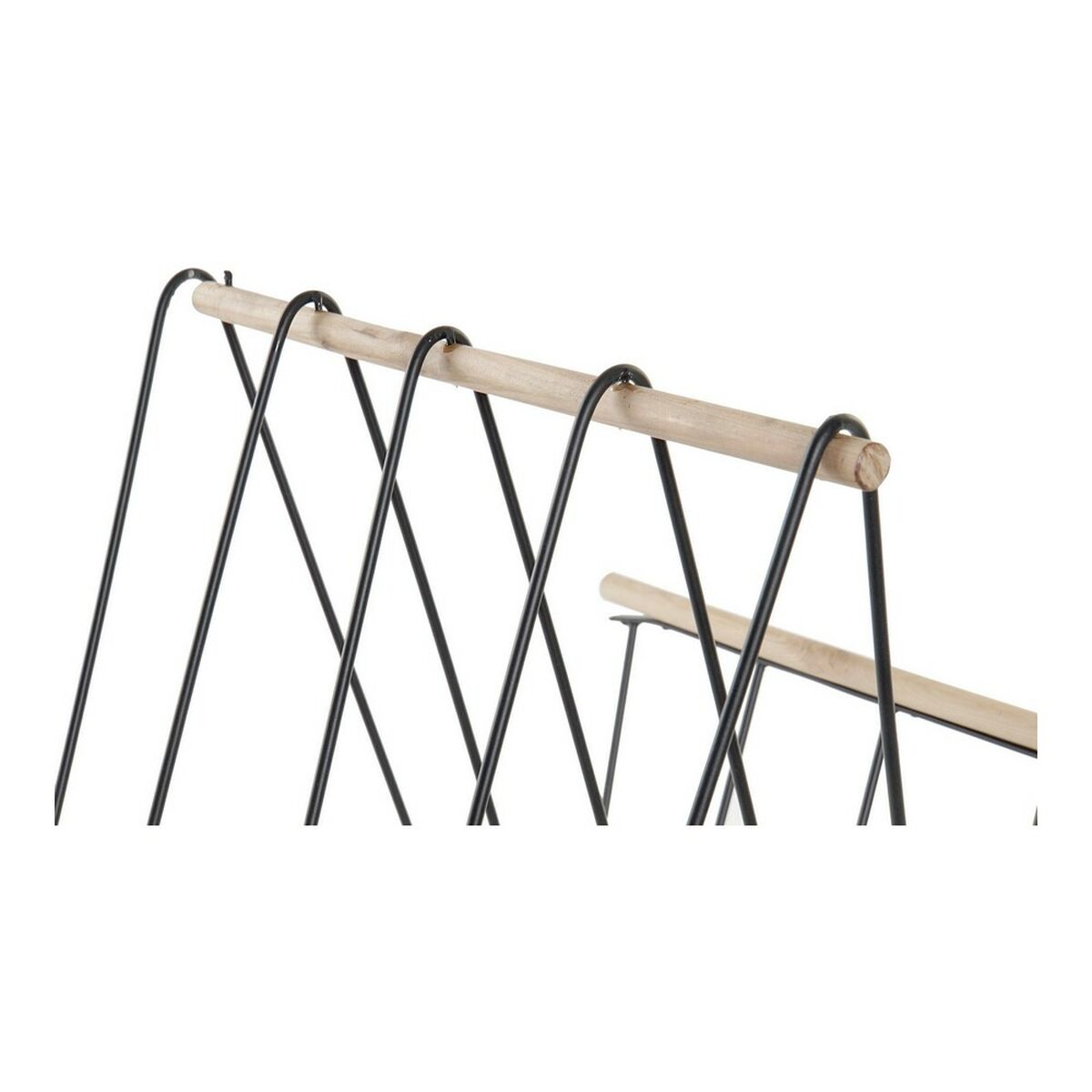 Tidningsställ DKD Home Decor 8424001814008 41 x 31 x 36 cm Svart Järn Trä MDF - 6