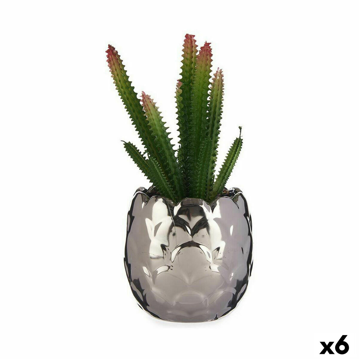 Dekorativ växt Ibergarden Keramik Plast Kaktus 10 x 20 x 10 cm (6 antal) - 3