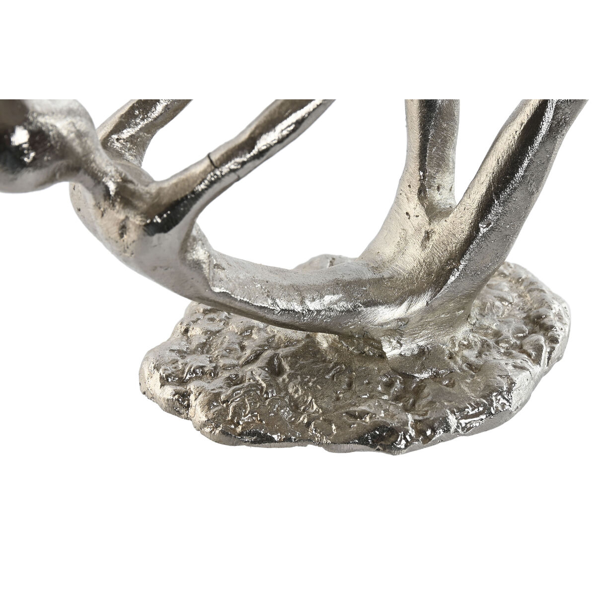 Prydnadsfigur Home ESPRIT Silvrig 25 x 8 x 14 cm (2 antal) - 3