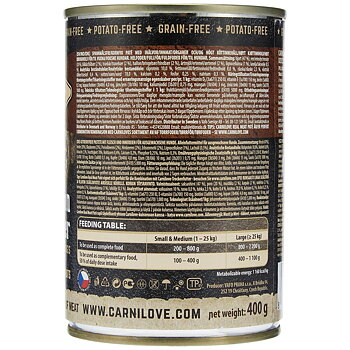 Våt mat Carnilove Wild Wet Venison & Reindeer Rådjur Ren 400 g