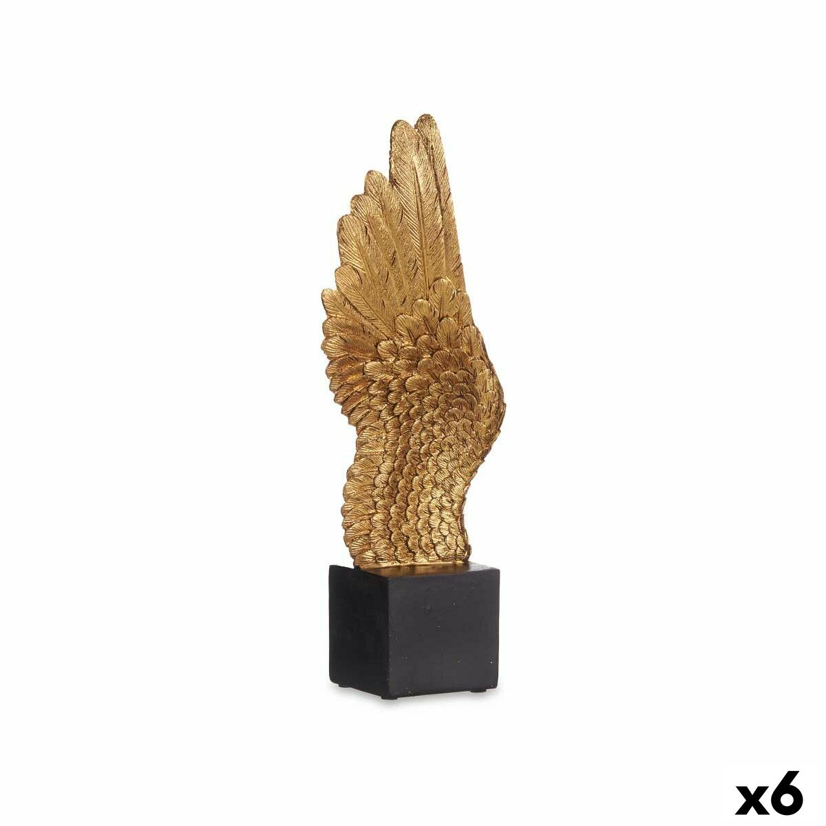 Prydnadsfigur Vingar Svart Gyllene 8 x 33,5 x 13 cm (6 antal) - 4