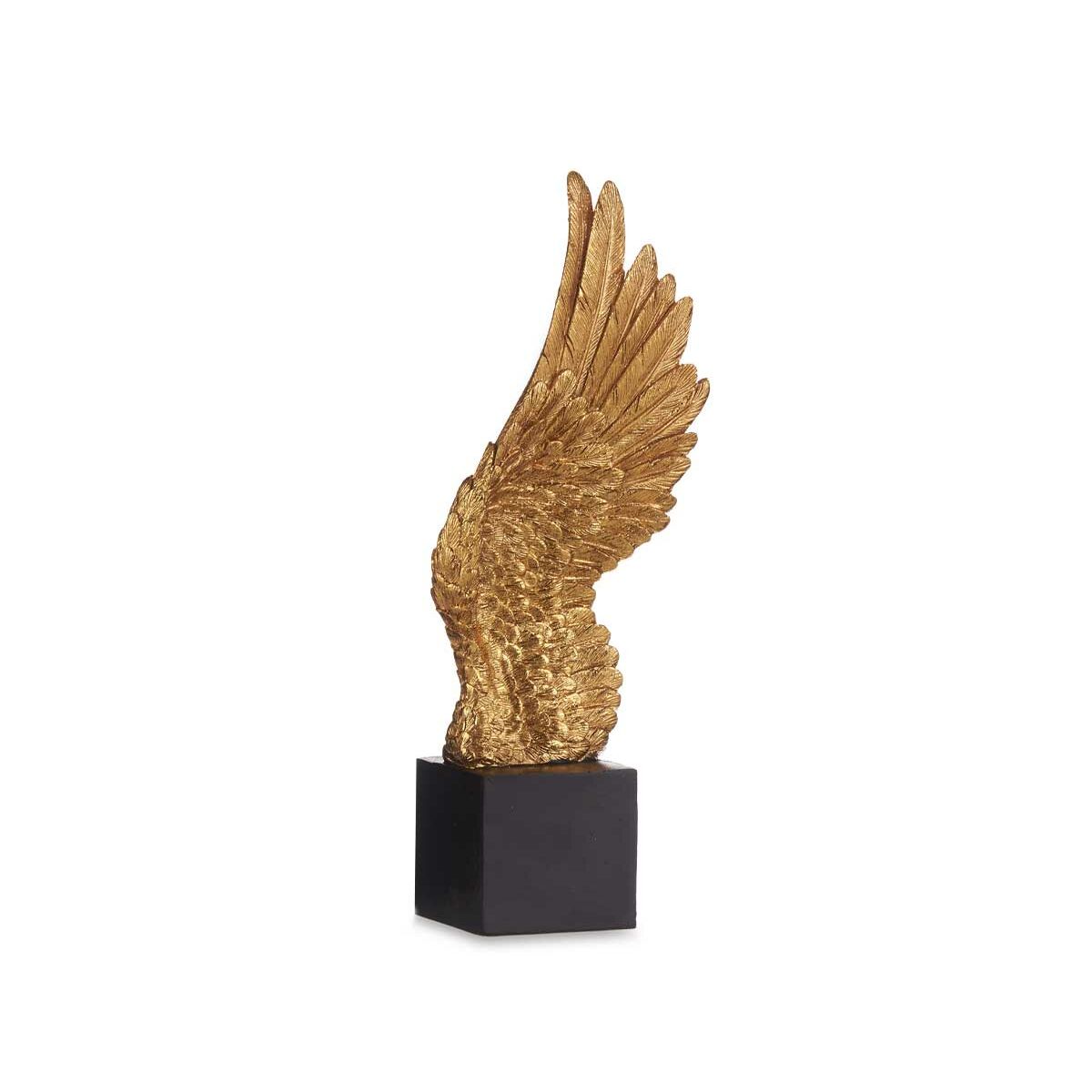 Prydnadsfigur Vingar Svart Gyllene 8 x 33,5 x 13,5 cm (6 antal) - 5