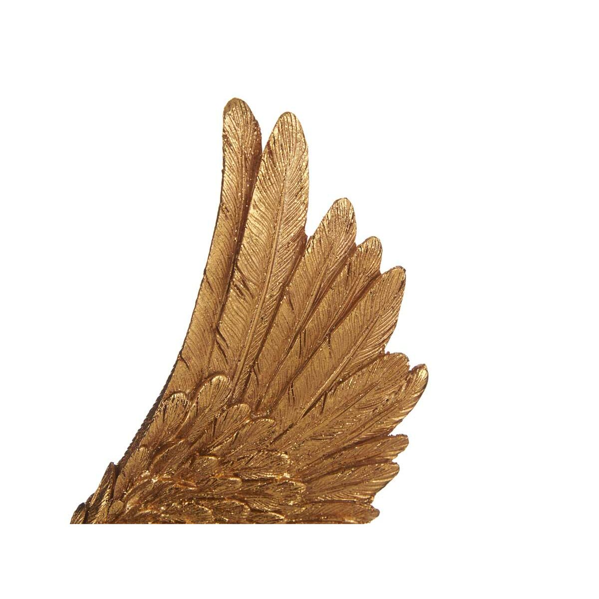 Prydnadsfigur Vingar Svart Gyllene 8 x 33,5 x 13,5 cm (6 antal) - 6