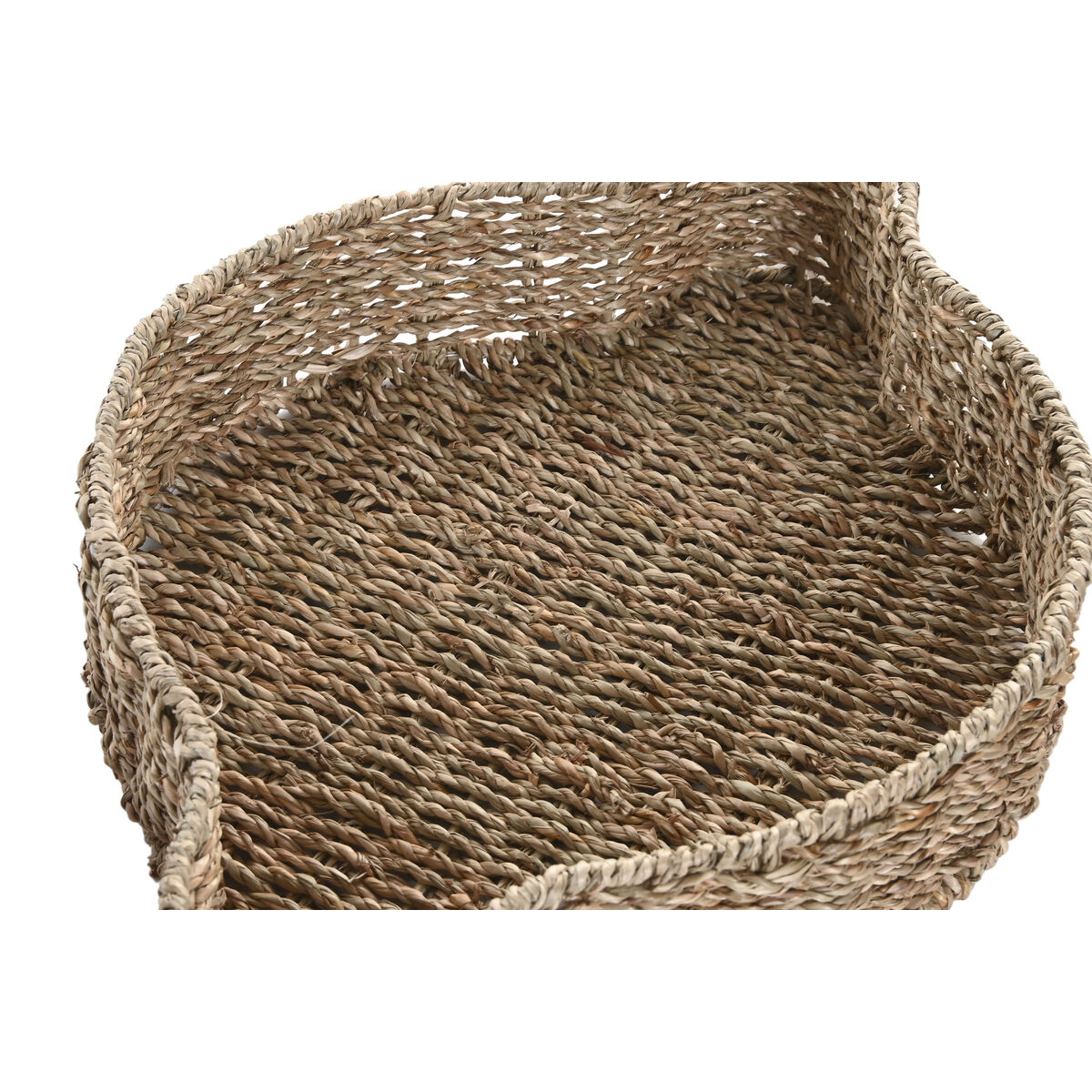 Bordsdekoration Home ESPRIT Grön Naturell Metall Naturliga fibrer 33 X 32 X 8 CM (2 antal) - 3