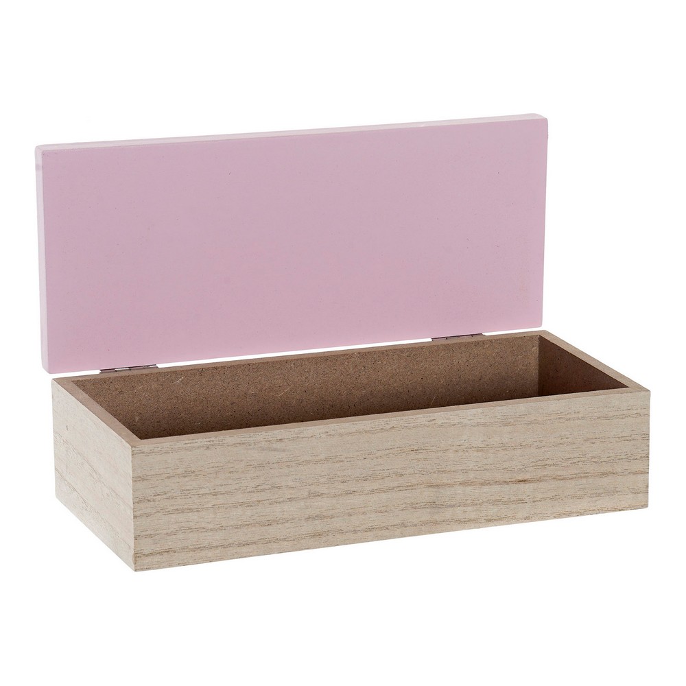 Dekorationslåda DKD Home Decor Naturell Aluminium Trä MDF 22 x 6 x 9 cm (2 antal) (1 antal) - 2