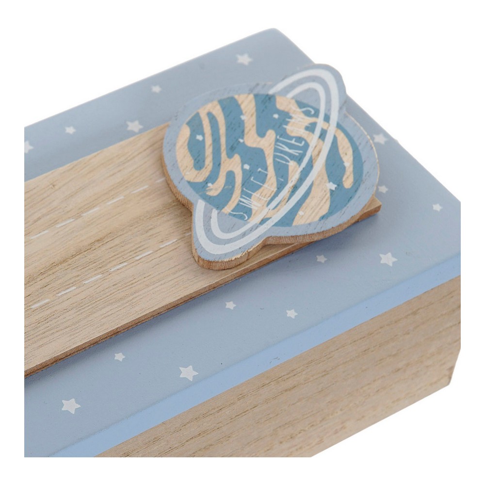 Dekorationslåda DKD Home Decor Naturell Aluminium Trä MDF 22 x 6 x 9 cm (2 antal) (1 antal) - 3