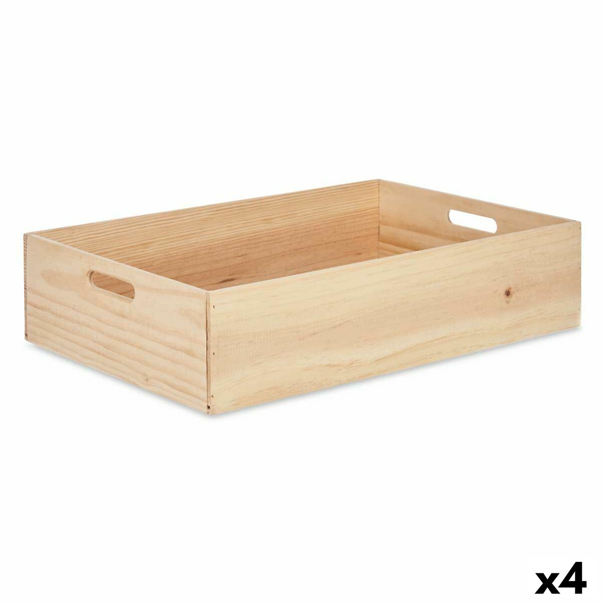 Dekorationslåda Gift Decor Naturell Furu furuträ (4 antal)
