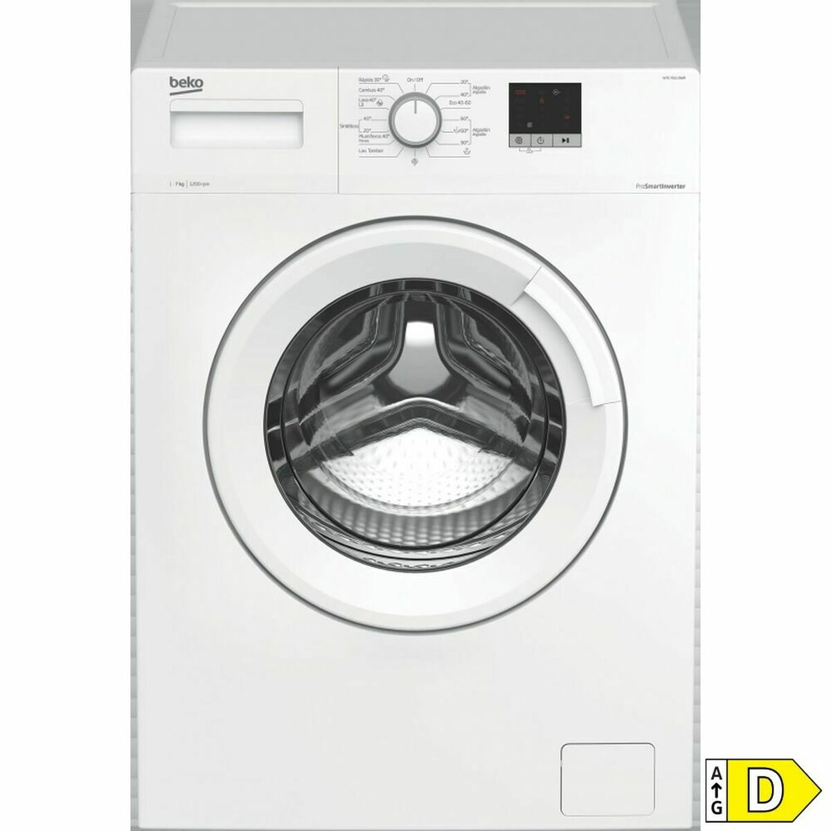 Tvättmaskin BEKO WTE 7611 BWR 7 kg 1200 rpm 60 cm - 3