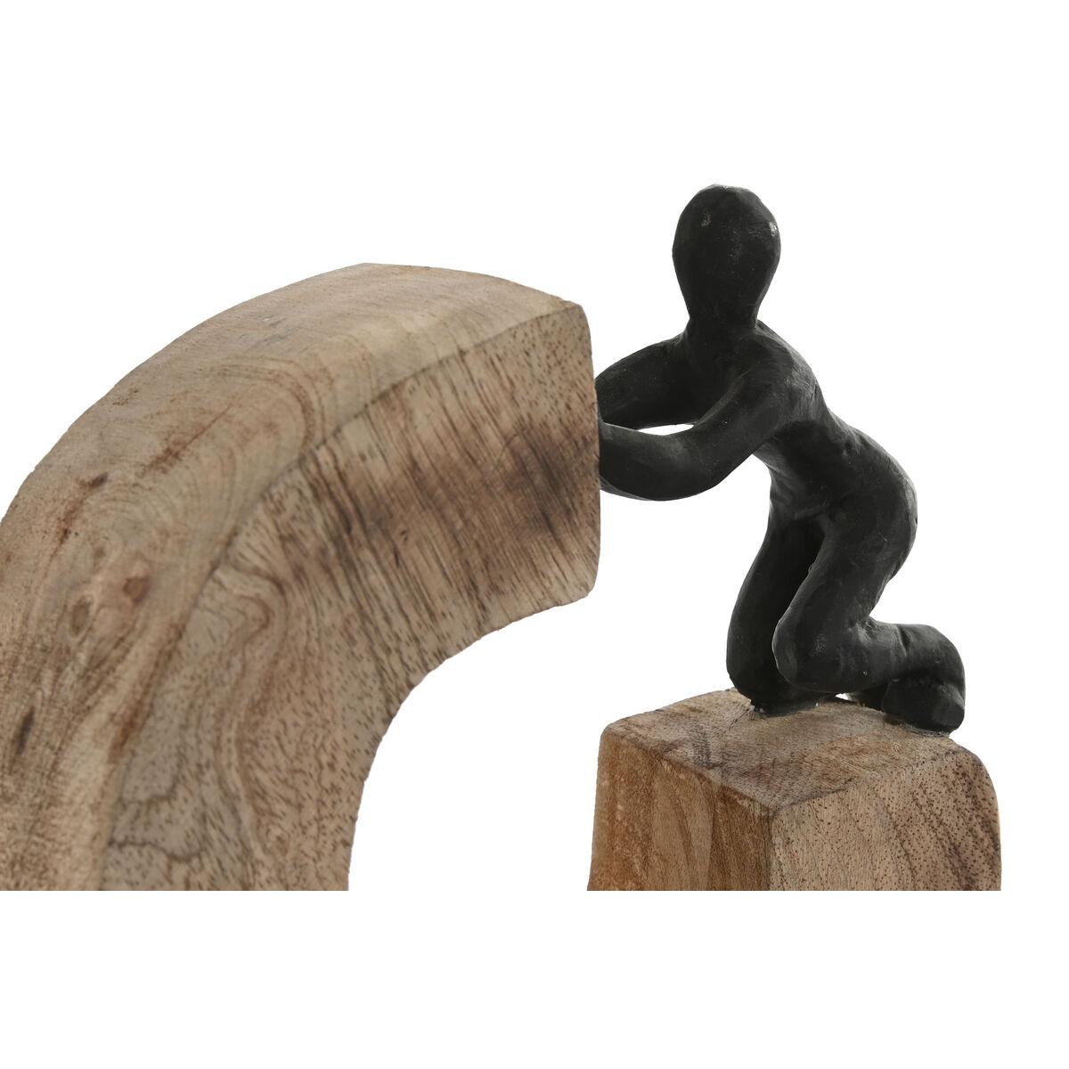 Prydnadsfigur Home ESPRIT Brun Svart 20 x 7 x 19 cm (3 antal) - 3