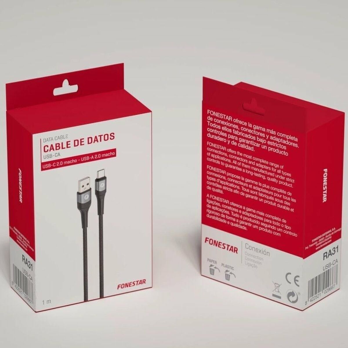 USB-kabel FONESTAR USB-CA 1 m - 2