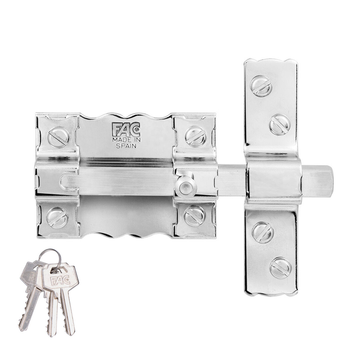 Dörrbult Fac 300-p/87 Fästanordning Nickelöverdragen - 2