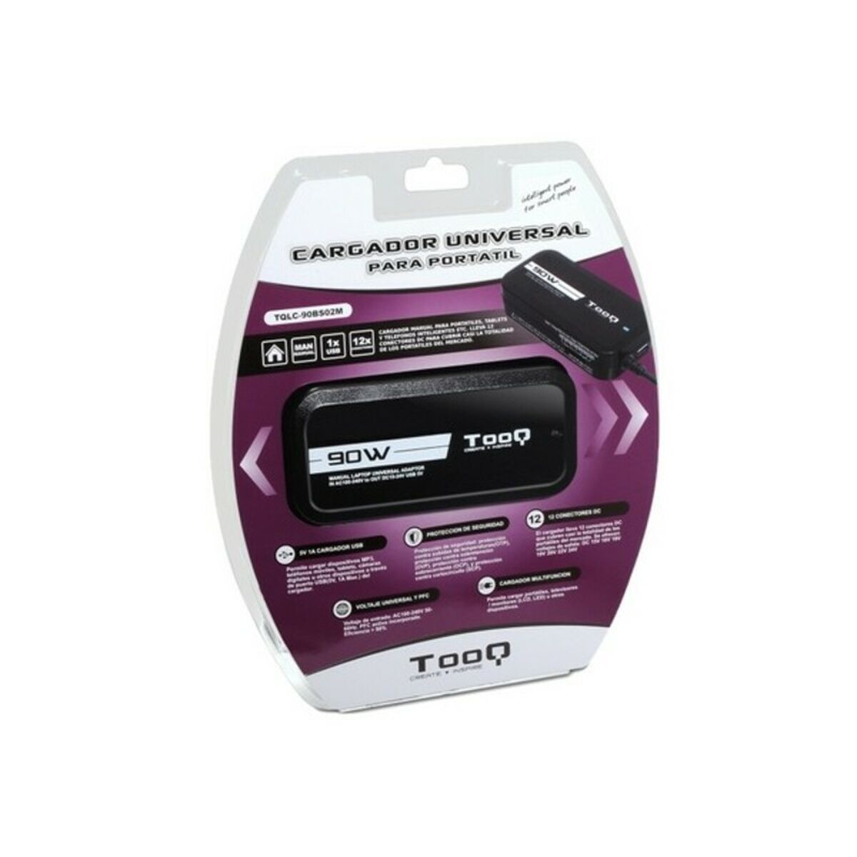 Laptopladdare TooQ TQLC-90BS02M 90W Svart 90 W - 2