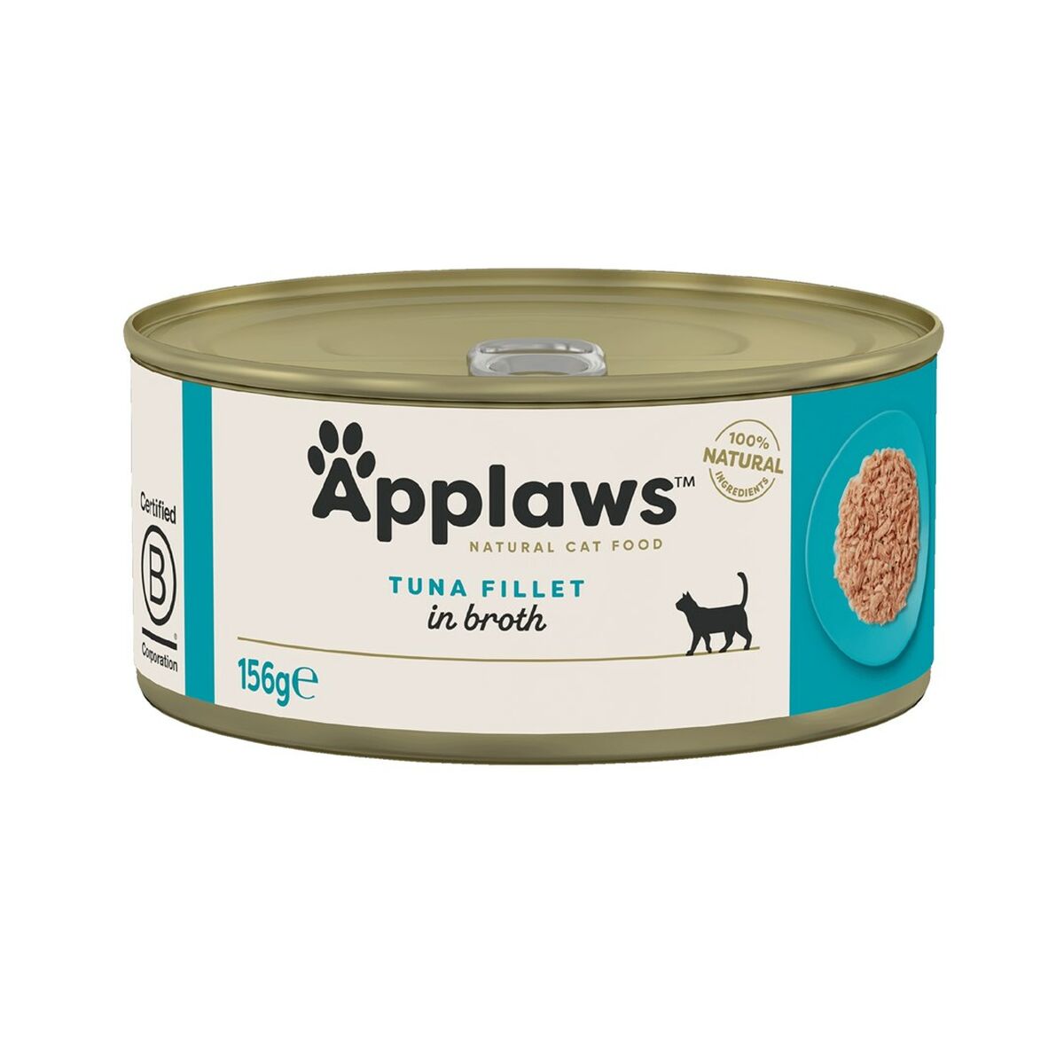 Kattmat Applaws Tuna fillet in broth Tonfisk Fisk 156 g