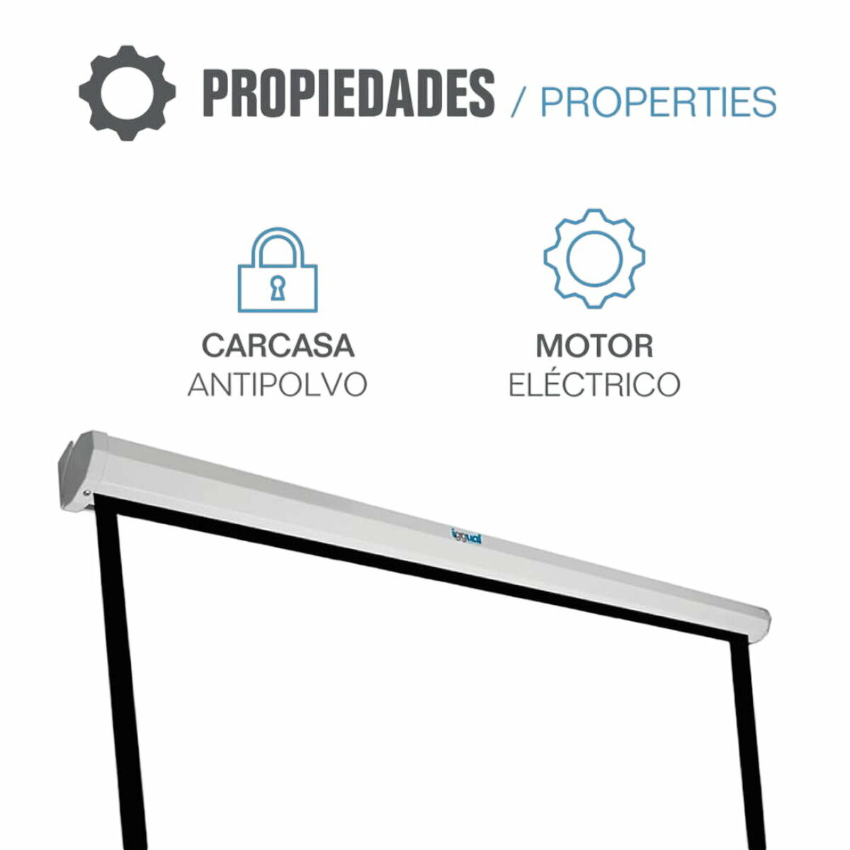 Elektrisk Panoramaduk iggual PSIPS184 80" (184 x 104 cm) 84" - 6