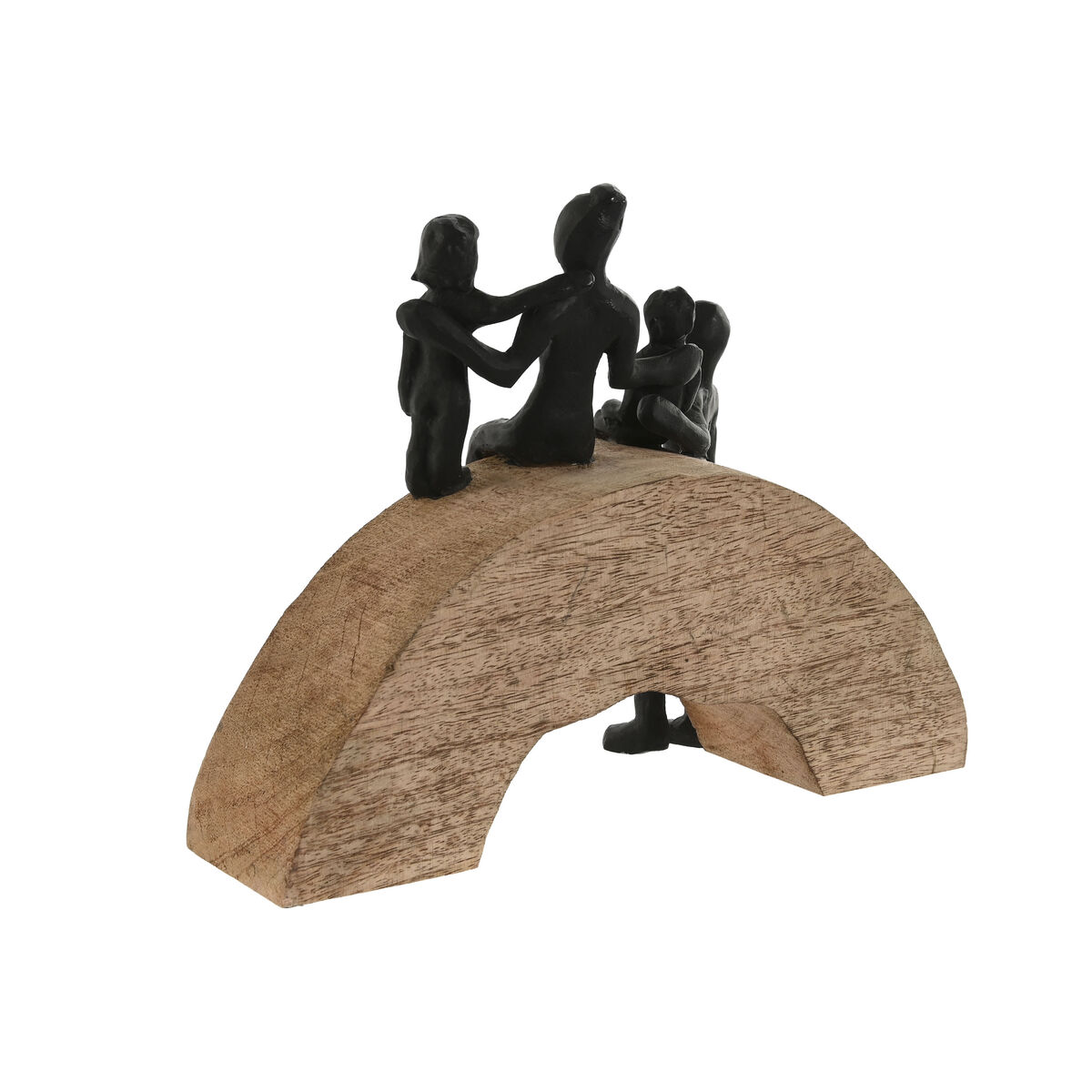 Prydnadsfigur Home ESPRIT Brun Svart Familj 26,5 x 9 x 20 cm - 3