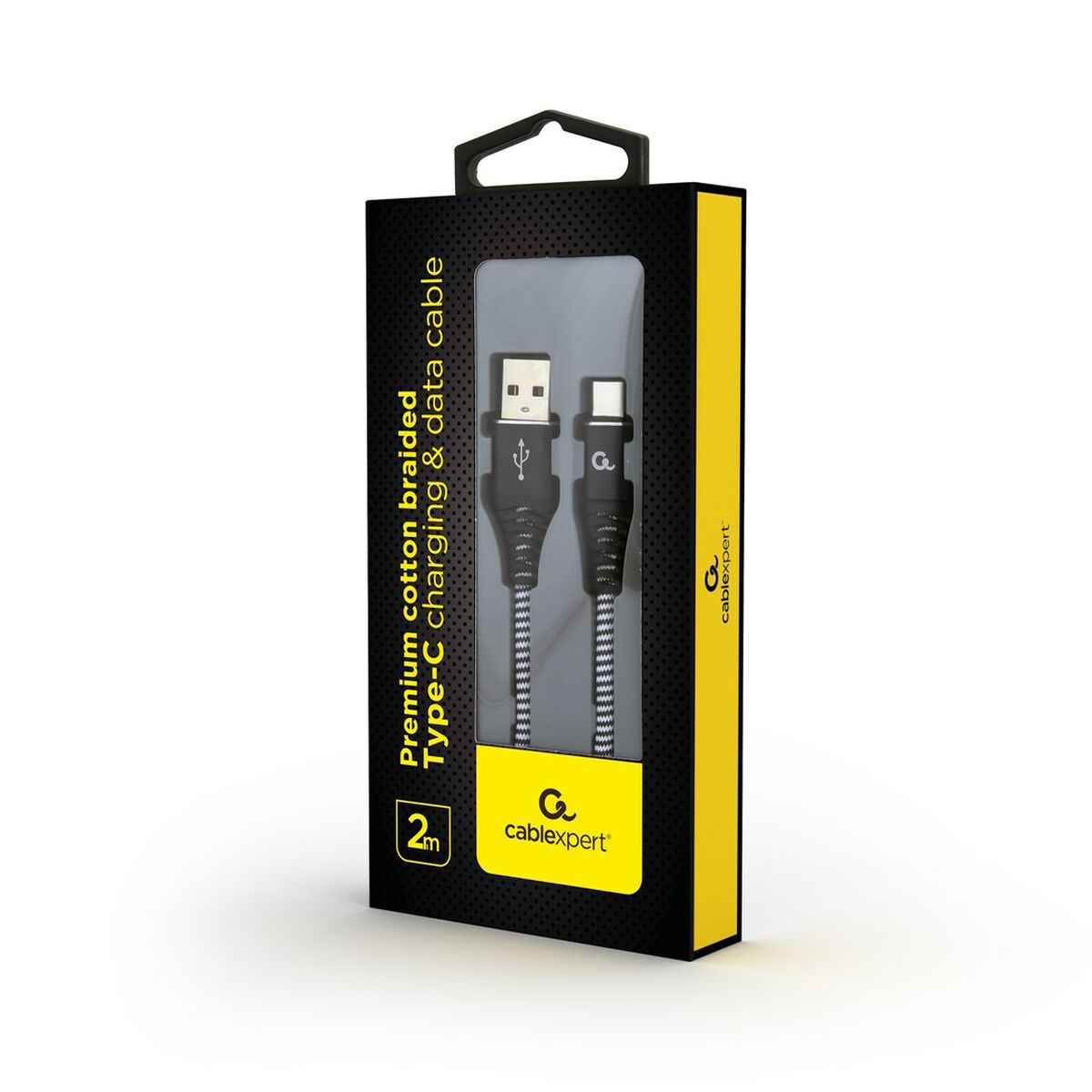 Kabel Micro-USB 2.0 till USB C GEMBIRD CC-USB2B-AMCM-2M-BW Svart 2 m - 2